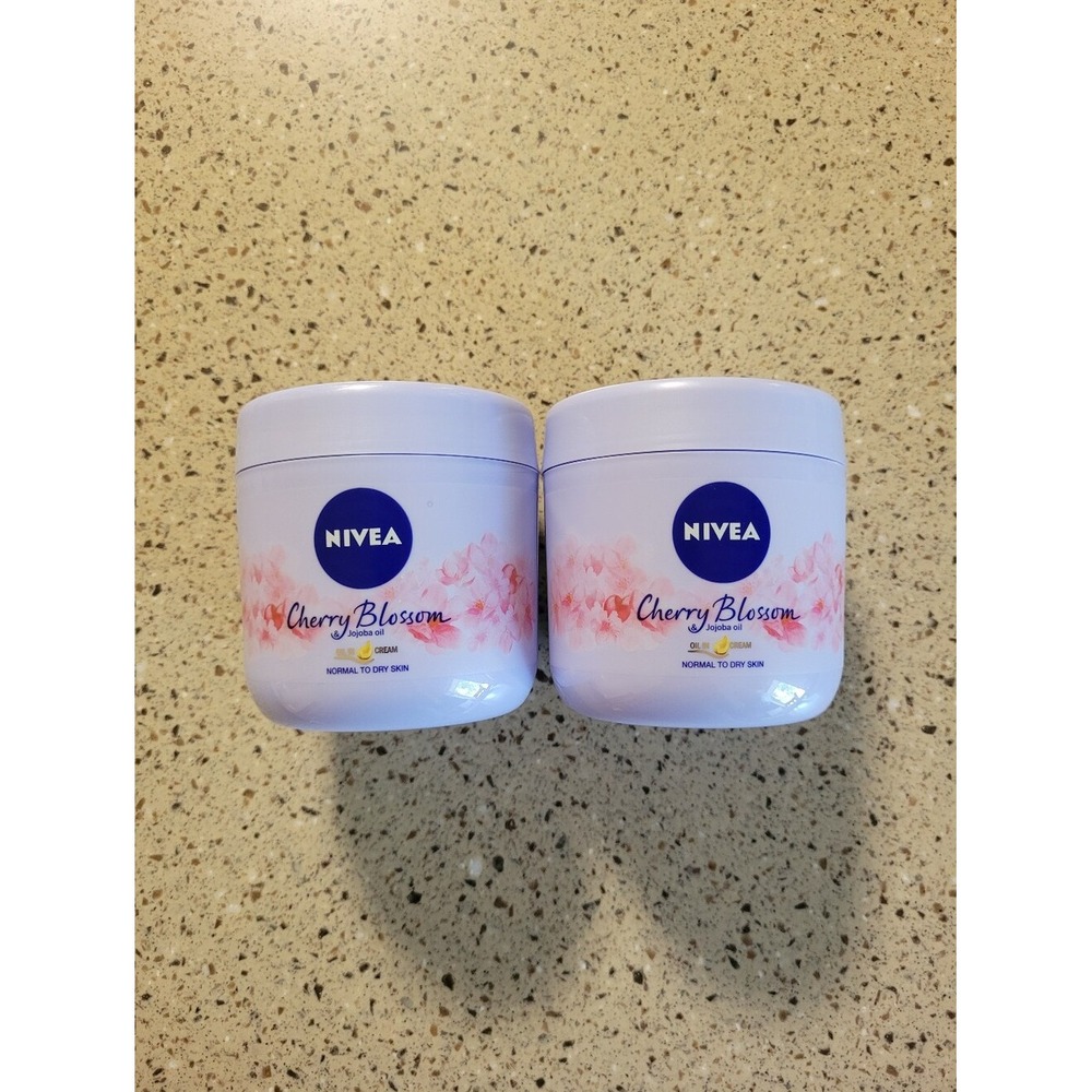 2 NIVEA Cherry Blossom Jojoba Oil, Oil In Cream 13.52 oz/400ml Body Lotion Cream